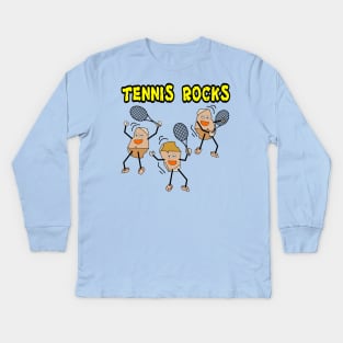 Tennis rocks Kids Long Sleeve T-Shirt